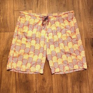 Peter Millar Geometric Swim Trunk Shorts Size L